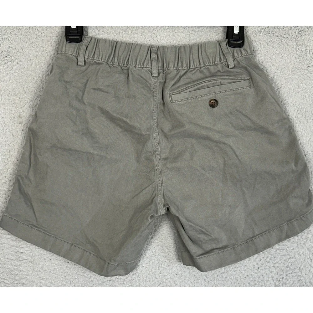 Bearbottom Shorts Mens Small-5.5 Grey Chino Stretch Waist Casual Flat Front EUC